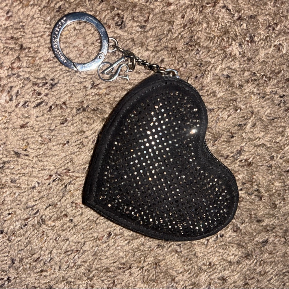 Victoria's Secret Black Heart Keychain